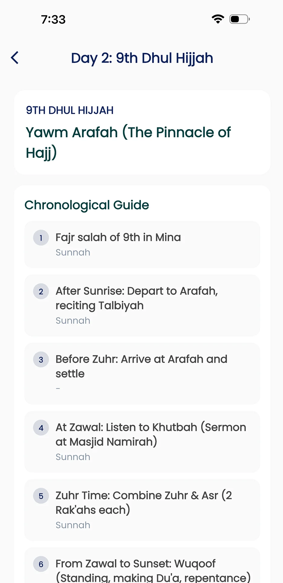 Day 2: 9th Dhul Hajjah